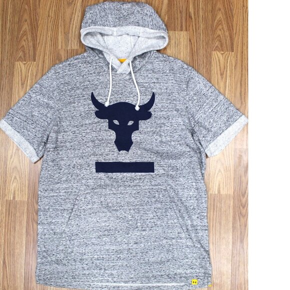 UNDER ARMOUR HOODIE S/S SWEATSHIRT COTTON/POLY GRAY Sz MEDIUM, M - Picture 1 of 5